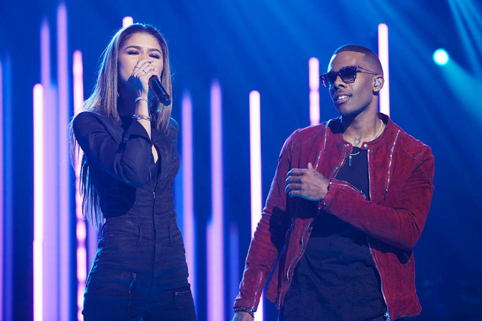 Zendaya performing with Mario