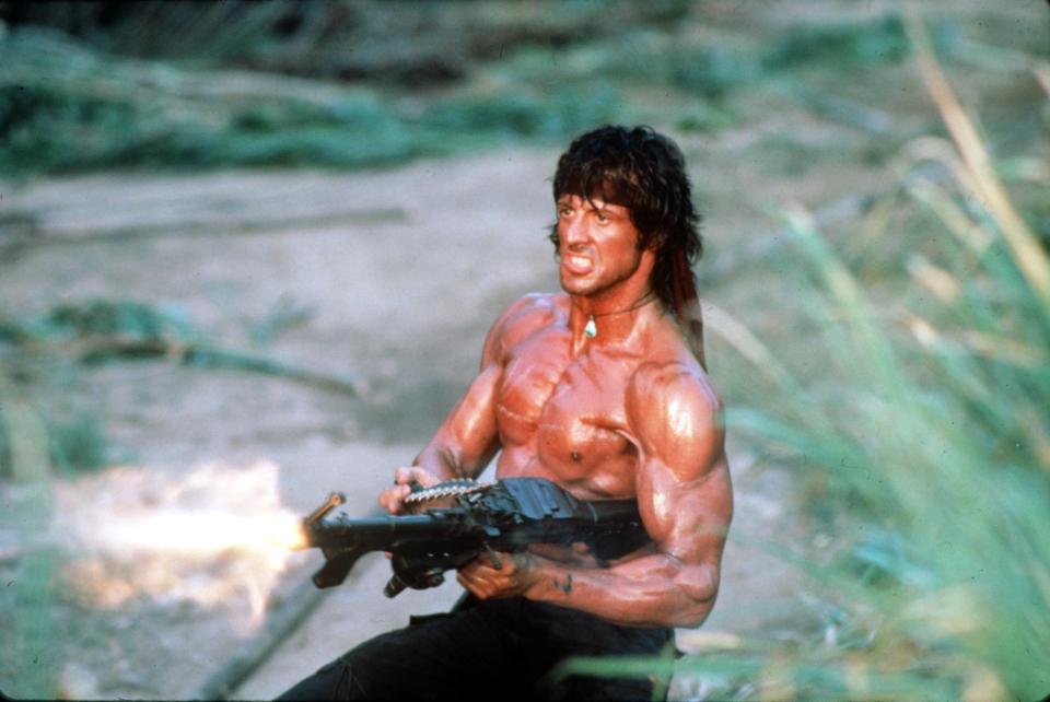 Sylvester Stallone's father inspired aspects of his character John Rambo (seen here in 1985's "Rambo: First Blood Part II").