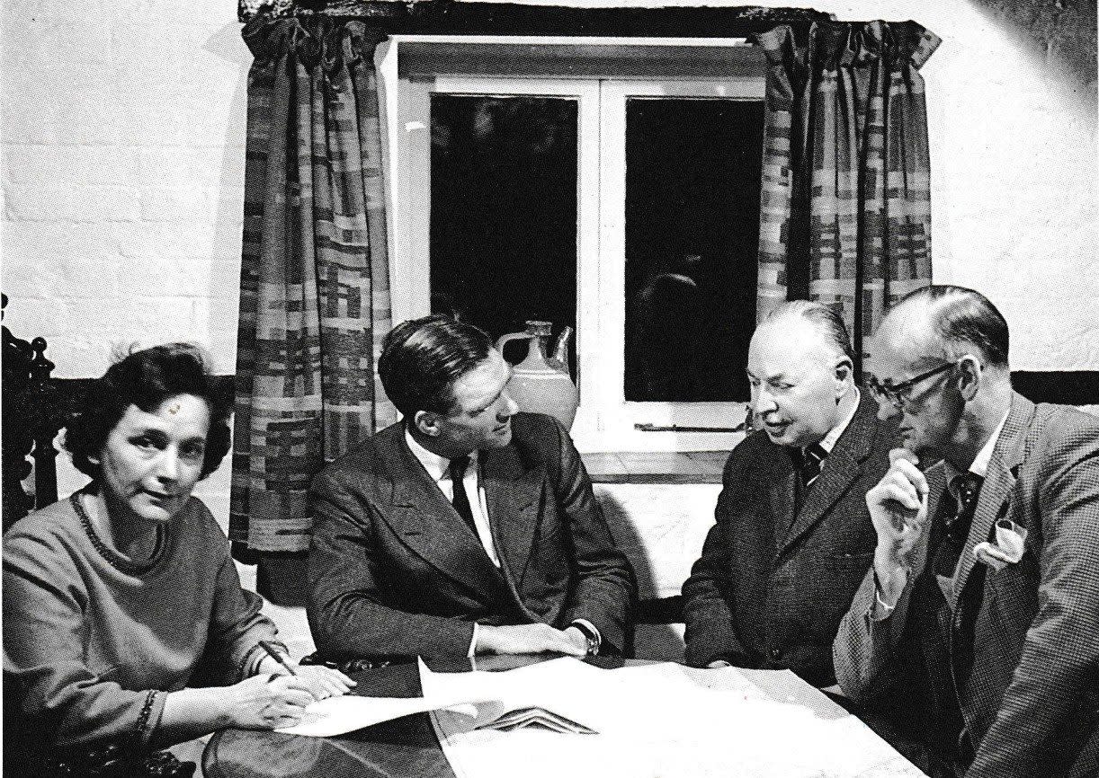 The Mary Rose Committee: from left, Margaret Rule, Alan Bax, Bill Majer and Alexander McKee