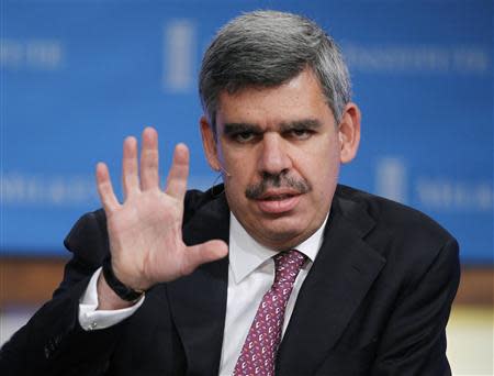 Mohamed El-Erian, CEO and Co-Chief Investment Officer of PIMCO, speaks at the Milken Institute Global Conference in Beverly Hills, California in this file photo taken May 2, 2011. REUTERS/Fred Prouser/Files