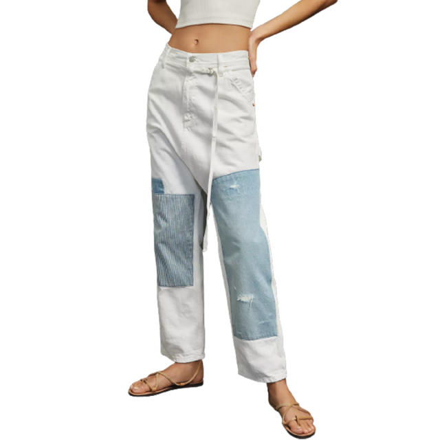 DENIMIST Carpenter Drop Pant - Light Blue Stripe