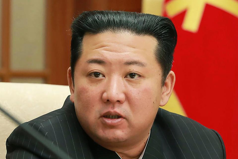 In this photo provided by the North Korean government, North Korean leader Kim Jong Un attends a meeting of the Central Committee of the ruling Workers' Party in Pyongyang, North Korea on Jan. 19, 2022.
