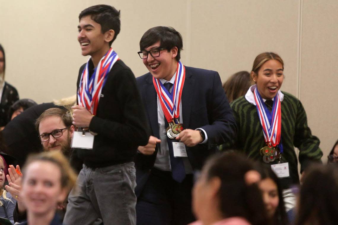 With a total score of 28,013.9, Harmony Magnet Academy took home the top small school trophy as well as the overall champion trophy winning the rights to represent Tulare County at the state championship in March. .