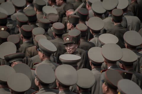 North Korean soldiers - Credit: GETTY