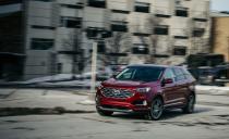 <p>What makes Ford's mid-size crossover so popular? Its spaciousness offers a hint: Two burly, bearded Michiganders and a long-torsoed Californian fit comfortably in the back seat of <a href="https://www.caranddriver.com/ford/edge" rel="nofollow noopener" target="_blank" data-ylk="slk:the 2019 Ford Edge;elm:context_link;itc:0;sec:content-canvas" class="link ">the 2019 Ford Edge</a>. And it isn't an awkward hip-to-hip, shoulder-to-shoulder situation, which is the norm in this mid-size class of crossover. With 54 cubic feet of passenger space in its second row, Ford's Edge has enough room for three adult males to stretch out on the way to the steakhouse, and, more impressively, even on the way home after T-bones and rib-eyes.</p><p>It's a surprising revelation. Ford introduced the second generation of the Edge for 2015, and its exterior dimensions are dwarfed by those of a growing list of competitors, which now includes a <a href="https://www.caranddriver.com/honda/passport" rel="nofollow noopener" target="_blank" data-ylk="slk:new Honda Passport;elm:context_link;itc:0;sec:content-canvas" class="link ">new Honda Passport</a> and Chevy Blazer. Yet the Ford's smart interior packaging has kept it relevant, even as the mid-size five-seat crossover class heats up. Click through these photos for a look at what else the Edge has going for it, using a 2019 Edge Titanium model we recently tested: </p>