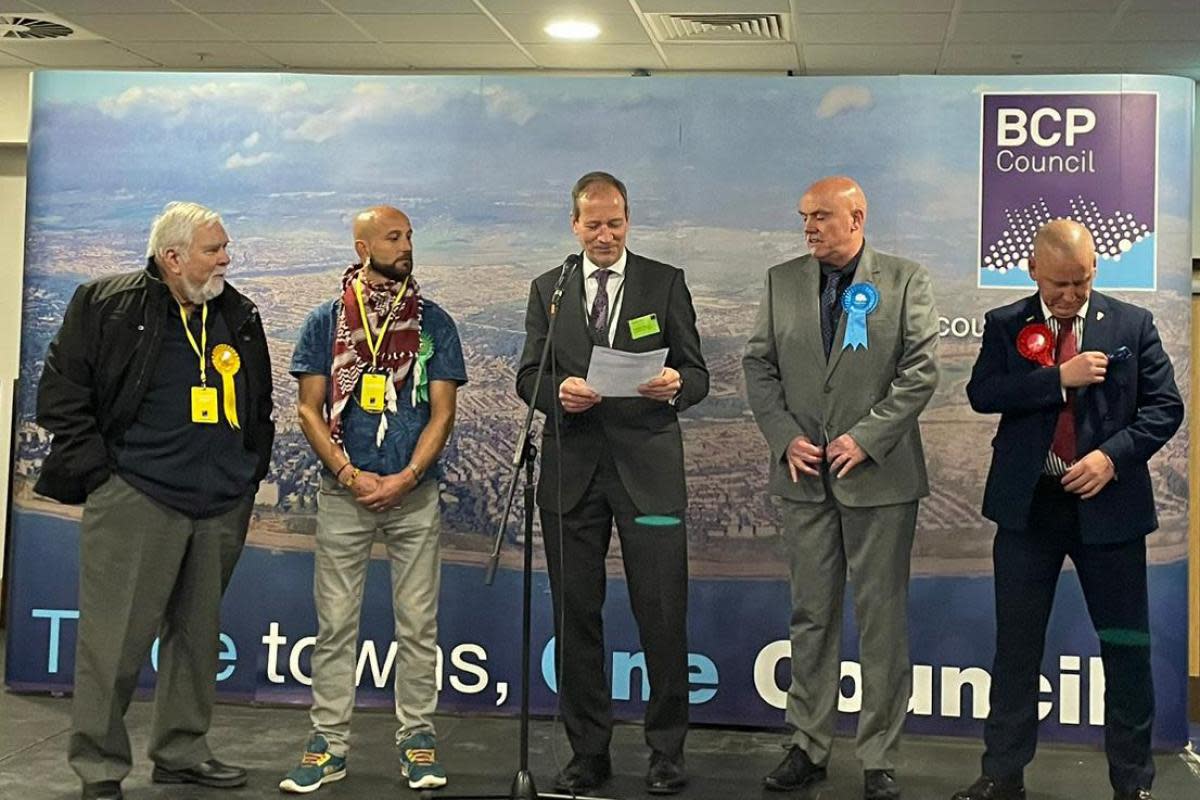 Councillor Gavin Wright (second from the right) <i>(Image: Philip Broadhead)</i>