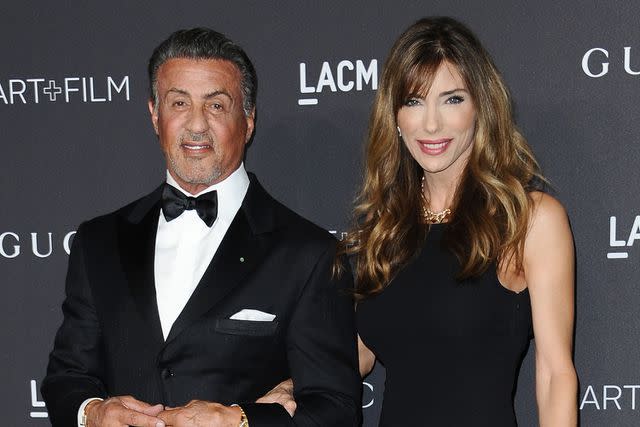 Sylvester Stallone, Scarlet Rose Stallone, Sistine Rose Stallone, Sophia Rose  Stallone, Jennifer Flavin and Frank Stallone at the Los Angeles premiere  Stock Photo - Alamy