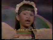 Pauleen Luna introduces herself during the 1995 Little Miss Philippines. (Screen grab from Eat Bulaga video, used with permission)