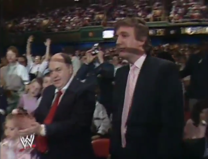 Robert Libutti and Donald Trump at Wrestlemania in 1988. (Yahoo News)