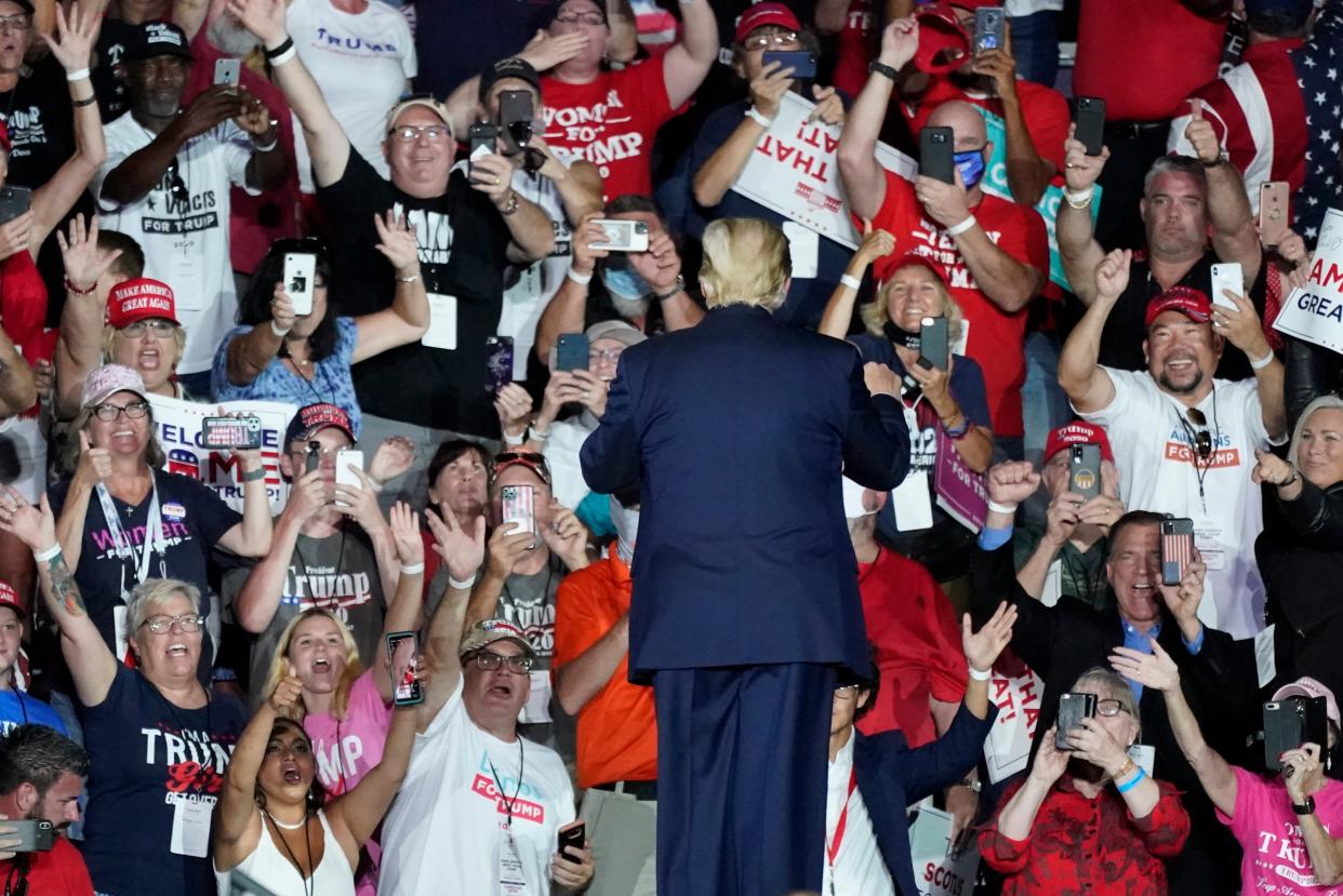 Donald Trump urged Puerto Ricans to vote for him despite the US territory having no role in electing a president (ASSOCIATED PRESS)