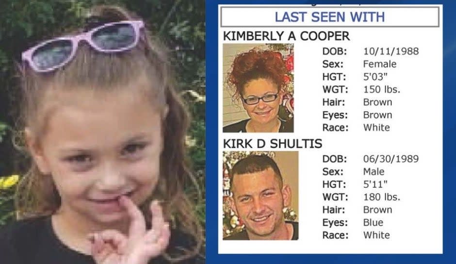 The girl went missing nearly three years go at age 4. 