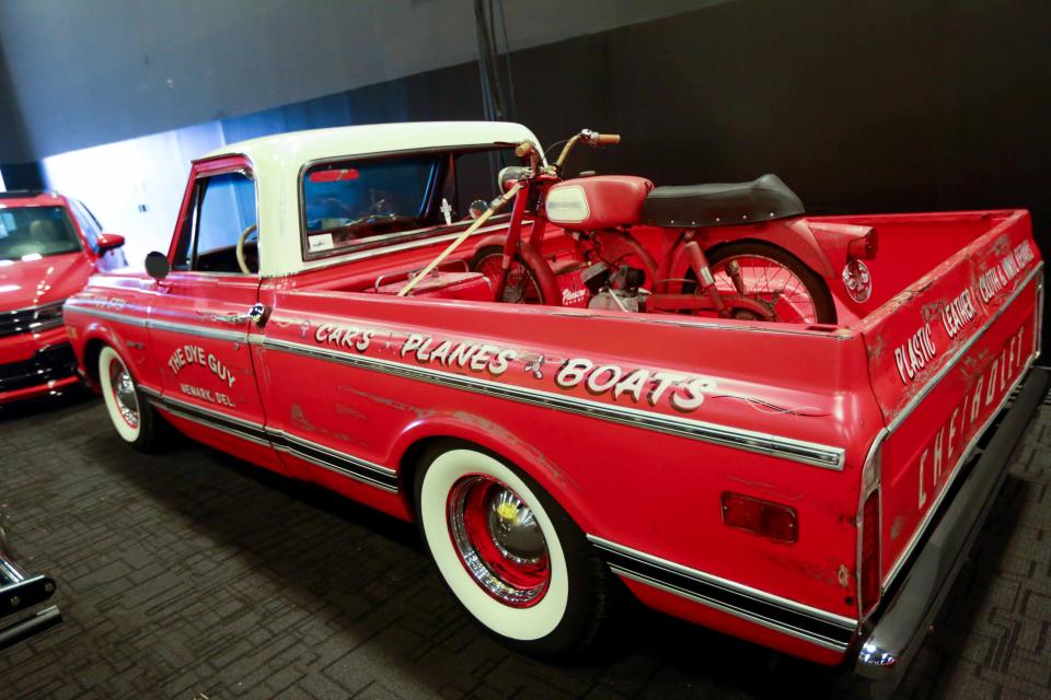 A vehicle is shown at the 2019 Delaware Auto Show at the Chase Center on the Riverfront in Wilmington.