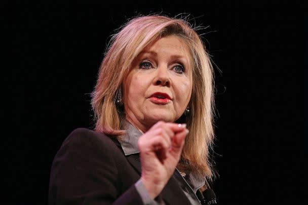 PHOTO: FILE - U.S. Rep. Marsha Blackburn speaks at an event, Jan. 24, 2015 in Des Moines, Iowa. (Scott Olson/Getty Images, FILE)