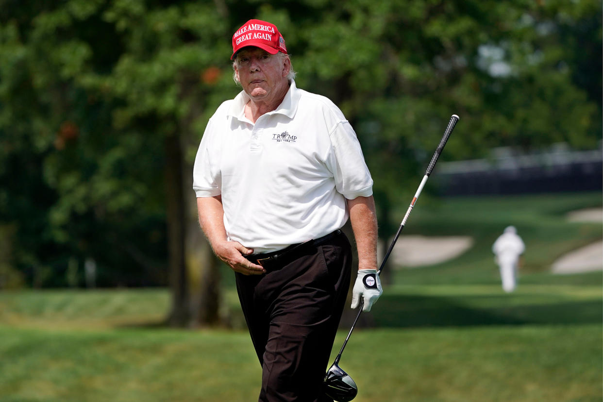 Trump-Golf-Controversy-9-11 - Credit: Seth Wenig/AP Photo