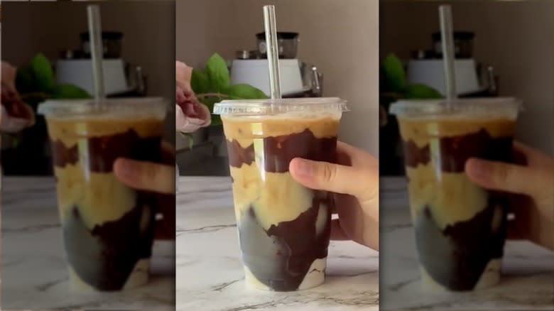 iced cracking latte