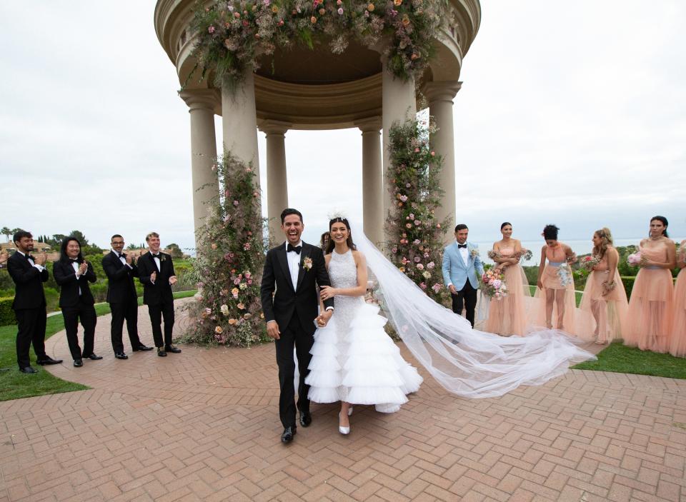 “When I saw the Spring 2018 Chanel couture show, I knew it was exactly what I envisioned for our wedding,” she remembers. “From the set design to the soundtrack, it was magical. Everything after that fell into place.”