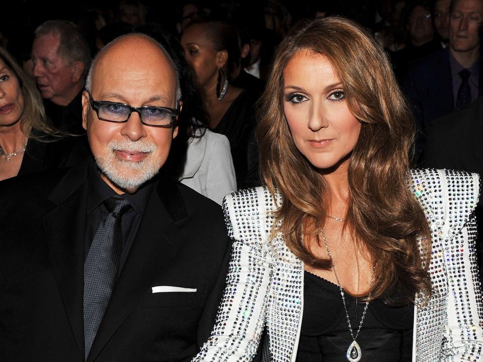 Celine Dion (R) and her husband Rene Angelil attend the 52nd Annual GRAMMY Awards held at Staples Center on January 31, 2010 in Los Angeles, California
