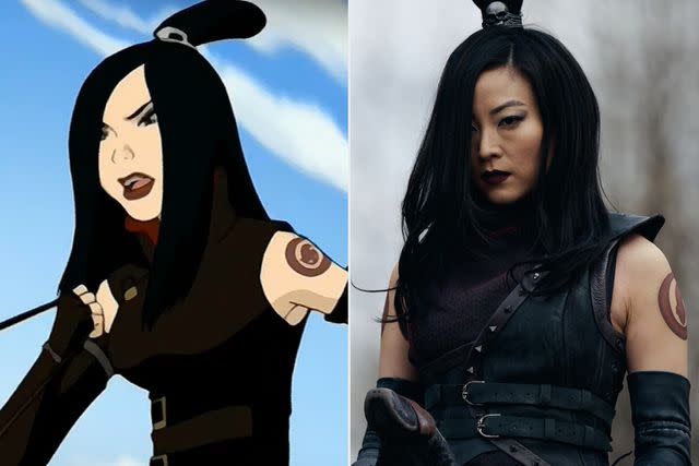 <p>Nickelodeon; Robert Falconer/Netflix</p> Arden Cho as June in 'Avatar: The Last Airbender'