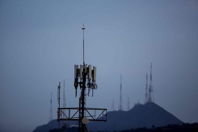 A cellular tower is pictured in Monterrey