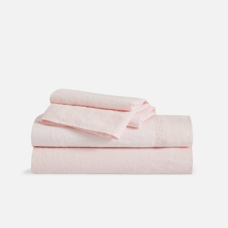 <strong><a href="https://fave.co/2TOUuoO" target="_blank" rel="noopener noreferrer">Brooklinen's linen sheets</a></strong> are made in Portugal and are certified chemical-free. A set includes a flat sheet, a fitted sheet and two pillow cases. <strong><a href="https://fave.co/2TOUuoO" target="_blank" rel="noopener noreferrer">Get a set from Brooklinen starting at $249</a></strong>.