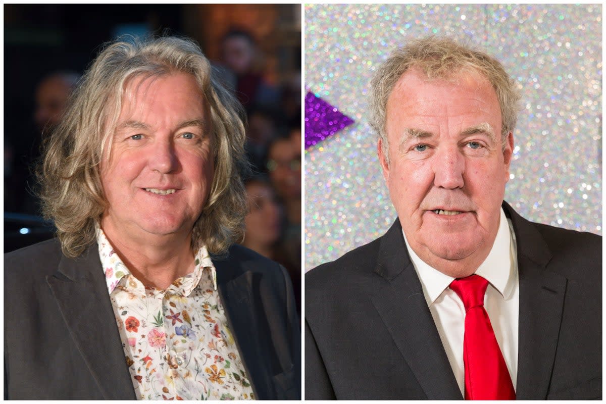 Jeremy Clarkson, right, has taken a swipe at his The Grand Tour co-star James May (ES Composite)
