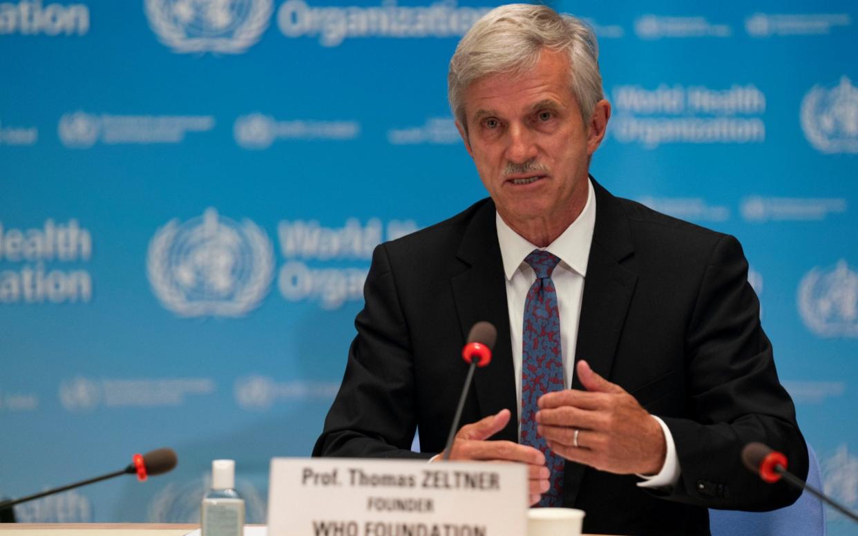 Thomas Zeltner founder of the WHO Foundation attends the signing of the memorandum of understanding between World Health Organization (WHO) and the WHO Foundation in Geneva, Switzerland - CHRISTOPHER BLACK/WHO/REUTERS