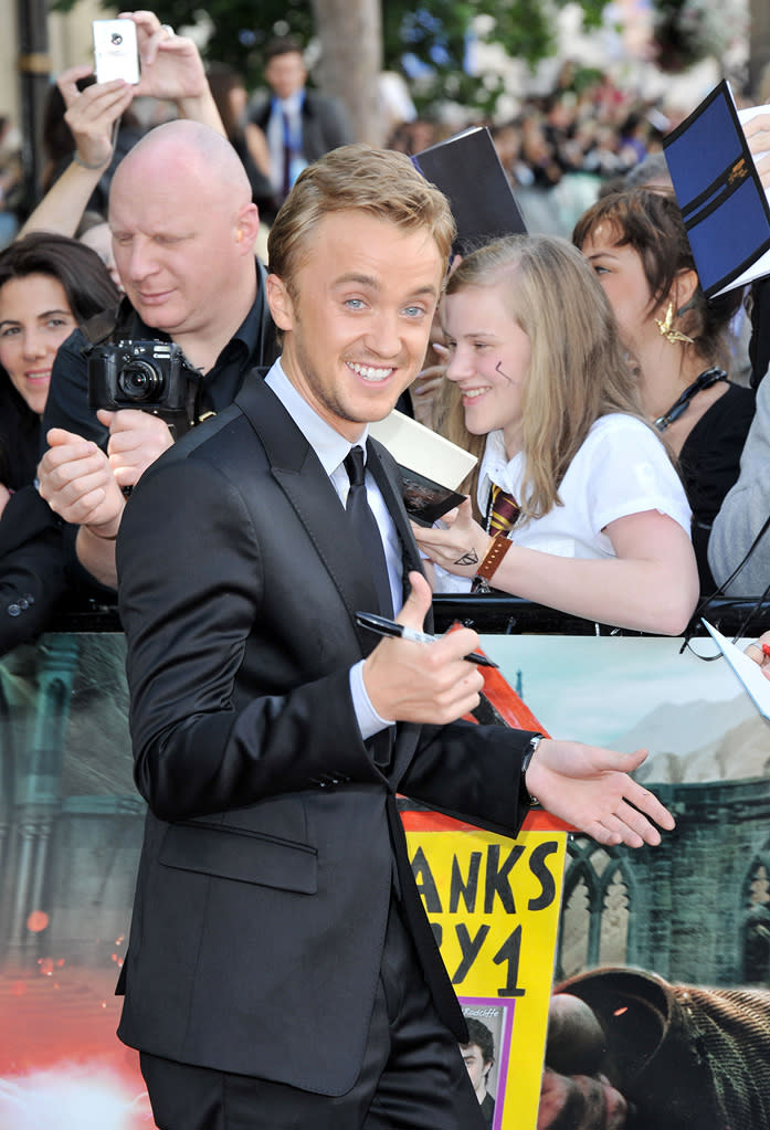 Harry Potter and the Deathly Hallows Part 2 2011 UK Premiere Tom Felton