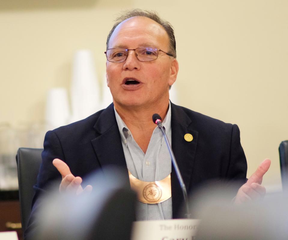 Gary Batton, chief of the Choctaw Nation, speaks in November during a Oklahoma House hearing on state-tribal compacts.