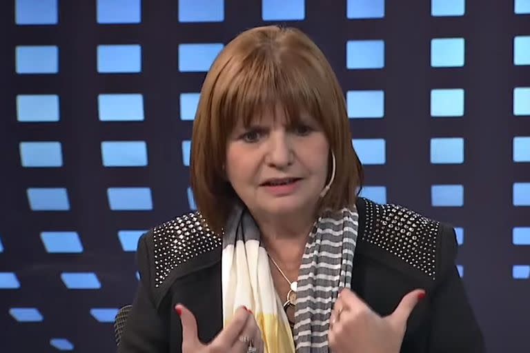 La líder del PRO, Patricia Bullrich, durante su paso por Comunidad de Negocios