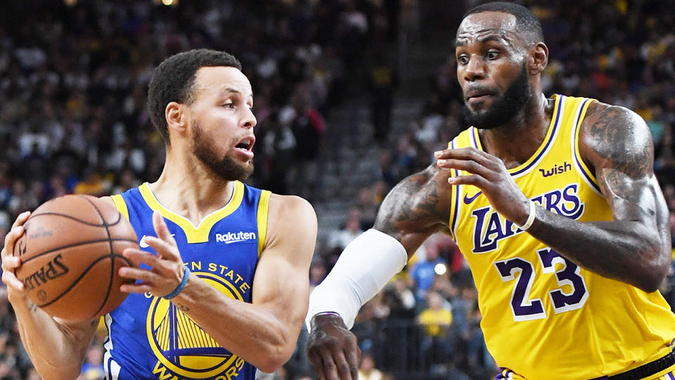 They might seem friendly enough on the court, but Steph Curry and LeBron James' rivalry is more bitter than it might seem.  (Photo by Ethan Miller/Getty Images)