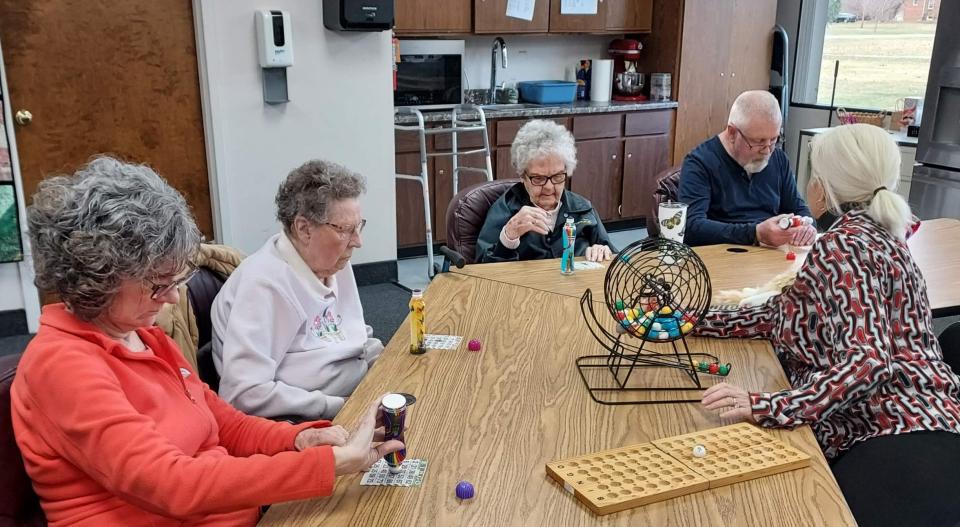 Bingo is one of several activities planned for clients at the Dementia Adult Day Care Program at the Frenchtown Senior Citizens Center, 2786 Vivian Road.