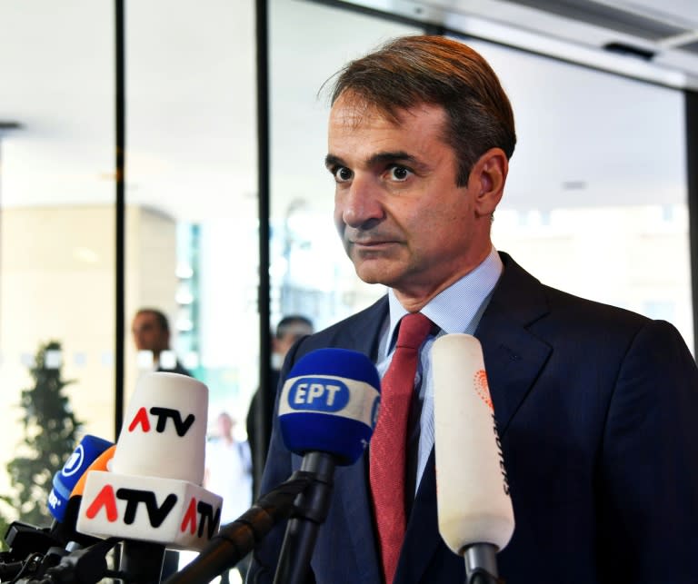 Kyriakos Mitsotakis, leader of Greece New Democracy Party says Tsipras was exploiting the church row for electoral gain