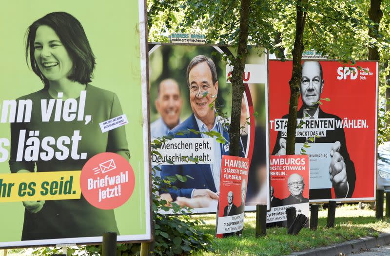 FILE PHOTO: Election Posters in Hamburg