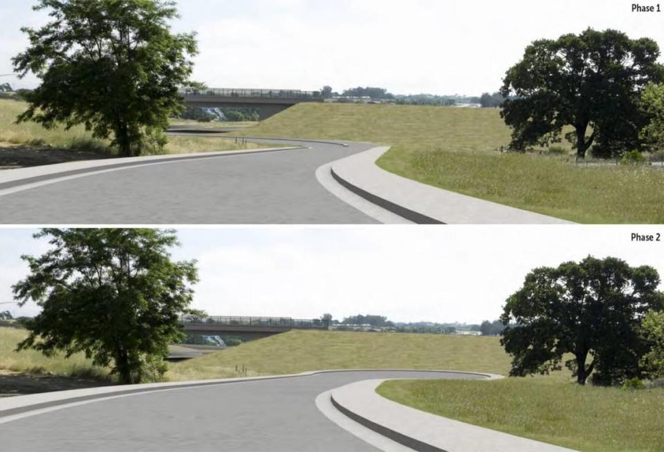 Caltrans renderings show how a proposed Highway 46 overpass would look at Union Road in Paso Robles.