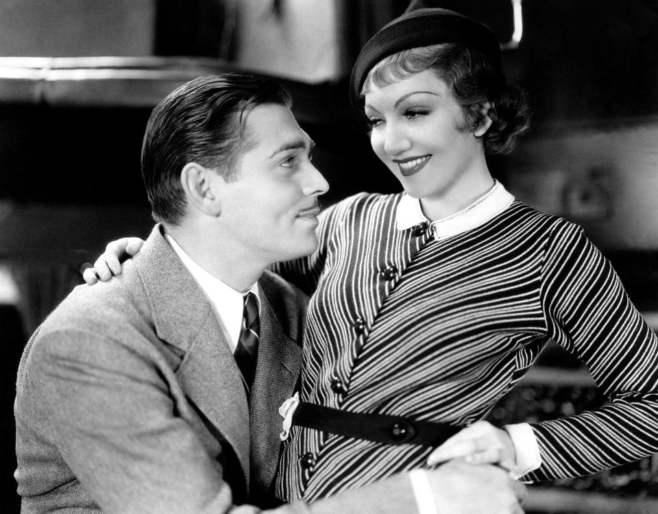 Clark Gable and Claudette Colbert in 'It Happened One Night'