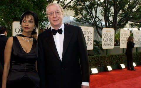 Michael and Shakira Caine, in 2003 - Credit: AP