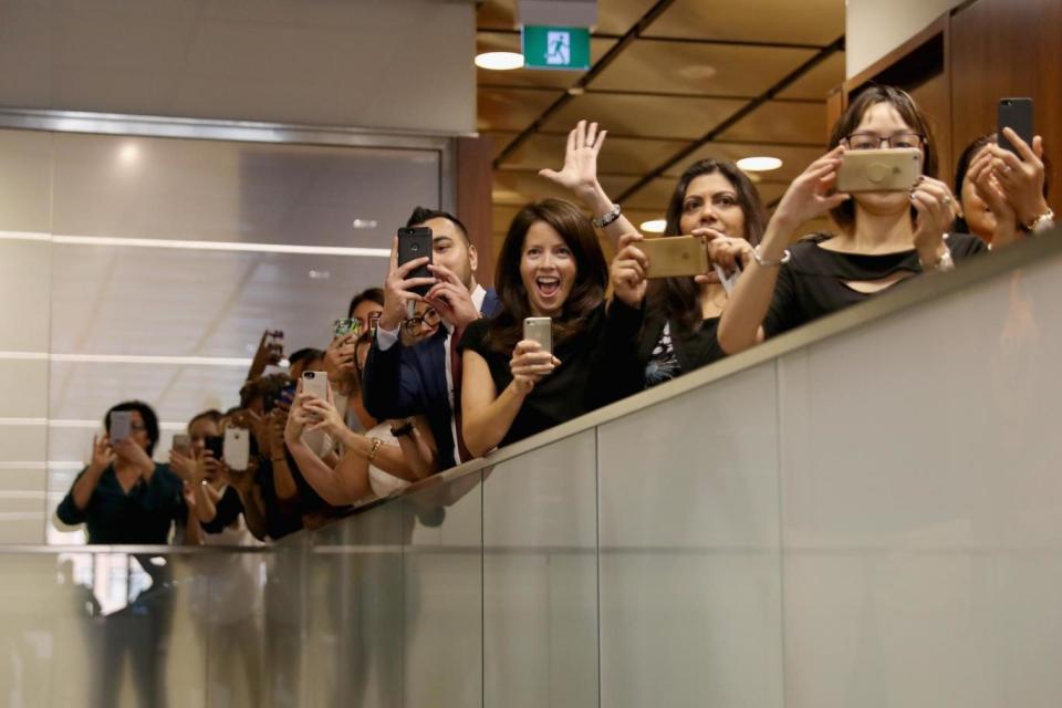 Prince Harry was greeting by a sea of camera wielding fans (Getty Images for Invictus Games)