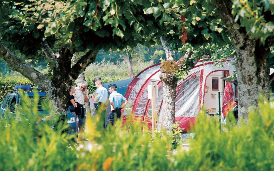 Gendarmes attend the campsite where the al-Hilli family were staying - Alamy Images 