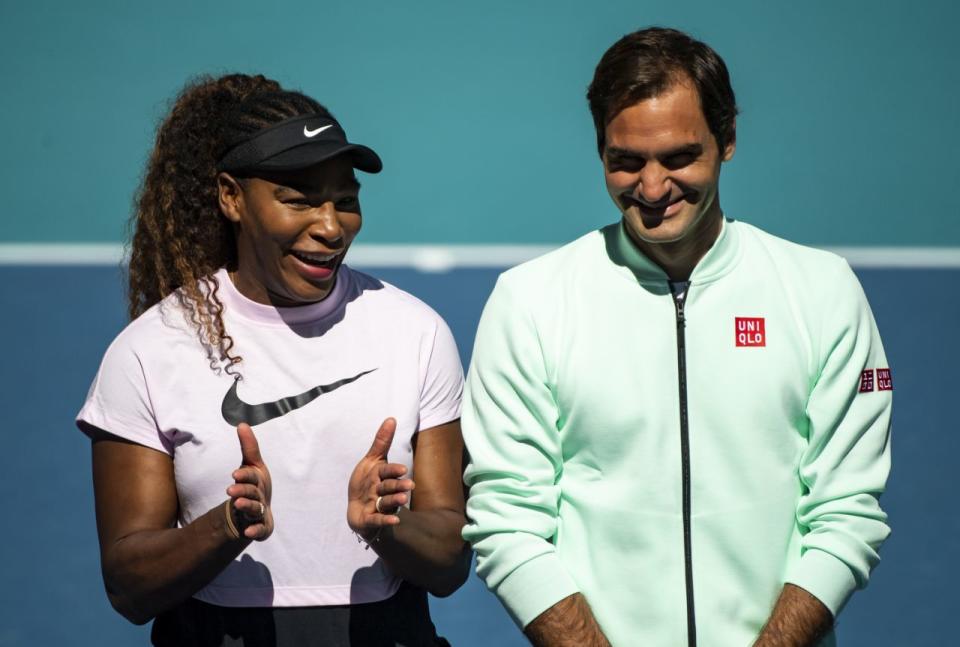 Pictured here, Serena Williams and Roger Federer.