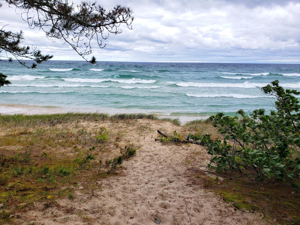 Lake Superior waves crash against a sandy shore in Pictured Rocks National Lakeshore A new study shows that even the most pristine of the Great Lakes isn't safe from toxic "forever chemicals."