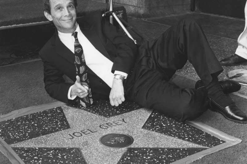 Academy Award- and Tony Award-winning actor Joel Grey was honored with a star on the Hollywood Walk of Fame on October 9, 1985. Groundbreaking got underway for the first plaques installed on the Hollywood Walk of Fame on February 8, 1960. File Photo by Debra Myrent/UPI