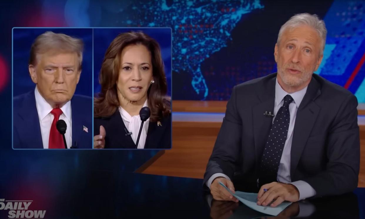 <span>Jon Stewart on Donald Trump’s debate performance: ‘In any other country, that lack of accountability would be disqualifying.’</span><span>Photograph: YouTube</span>