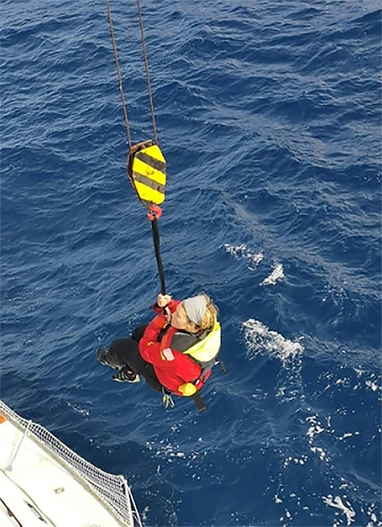 British yachtswoman Susie Goodall used a sea anchor to slow her yacht, which was being driven by strong currents