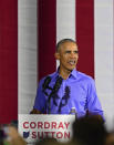 Former President Barack Obama speaks as he campaigns in support of Ohio gubernatorial candidate Richard Cordray, Thursday, Sept. 13, 2018, in Cleveland. Former President Barack Obama was in closely divided Ohio to campaign for Democratic gubernatorial candidate Richard Cordray, running mate Betty Sutton, U.S. Sen. Sherrod Brown and the party’s statewide slate.(AP Photo/David Dermer)