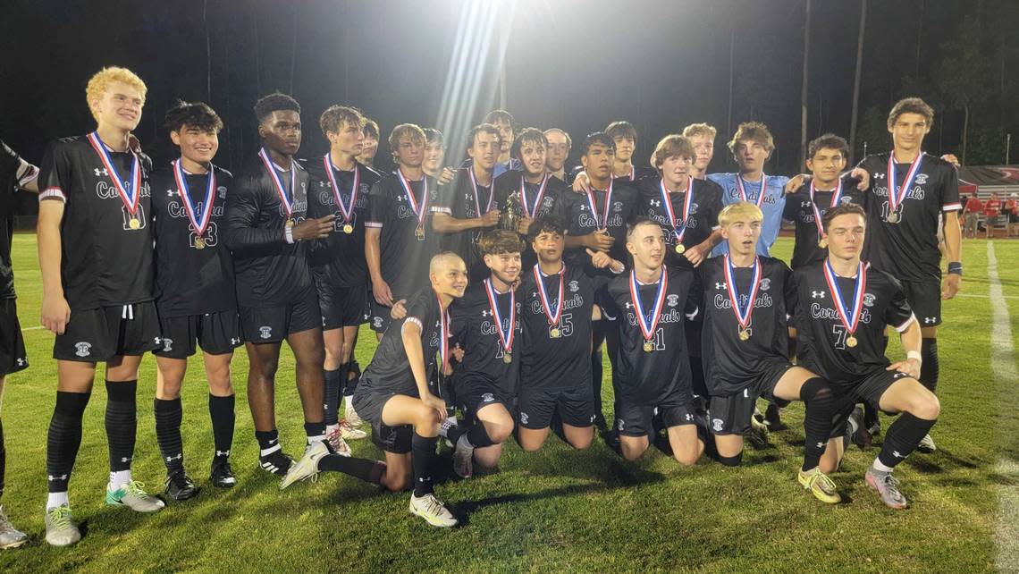 The Cardinal Newman boys soccer team defeated Hammond to win the SCISA Class 4A state title. Lou Bezjak/The State