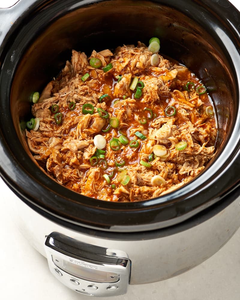 Slow Cooker BBQ Shredded Chicken 