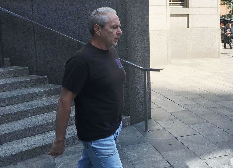 Former Barclays Plc director Steven McClatchey leaves the federal courthouse following his arrest earlier in the day on insider trading charges, in Manhattan, New York, U.S. REUTERS/Nate Raymond