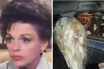 Judy Garland being interviewed by Barbara Walters in the late 1960s; Amanda Bynes in a car being swarmed by paparazzi