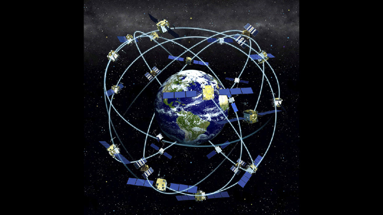  Satellites of the U.S.  Global Positioning System orbit 12,550 miles  above Earth. 