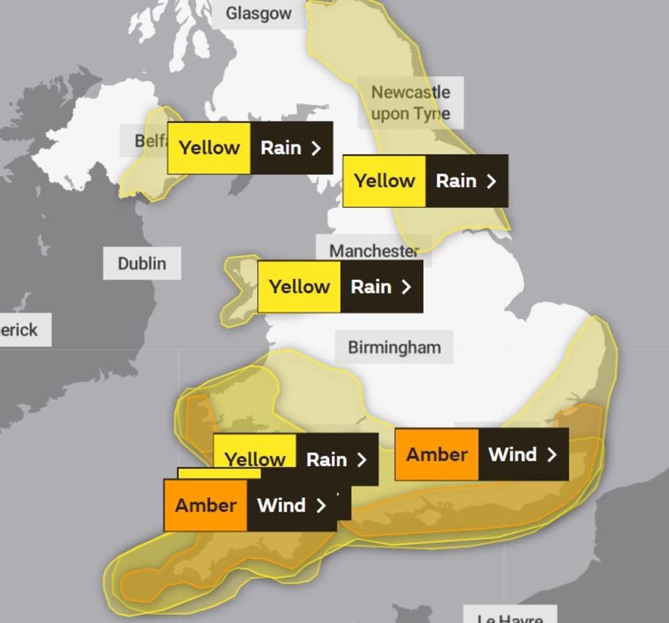 The Met Office has issued multiple weather warnings for this week (Met Office)